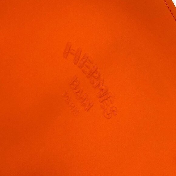 HERMES Neoban Flat Pouch GM clutch bag bag Pouch polyamide Orange - Picture 7 of 11